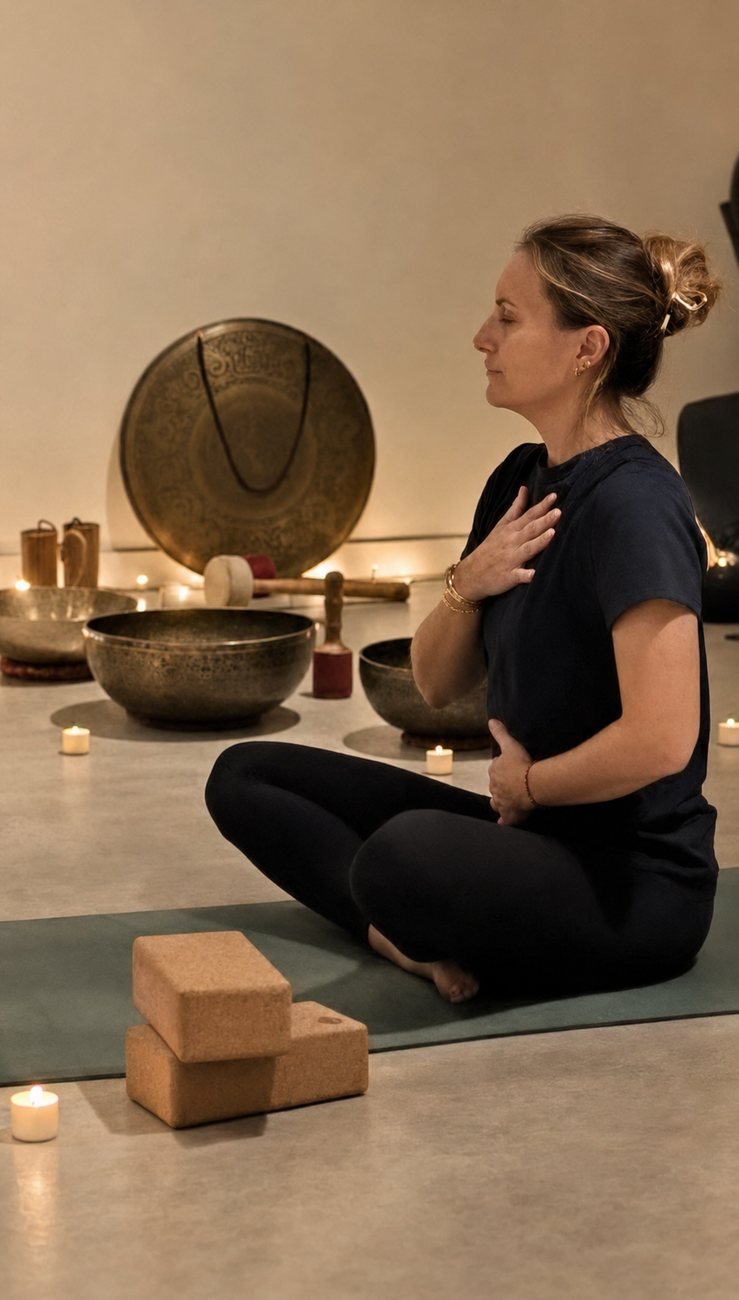 Lucie, professeure de Yoga doux, en pleine conscience